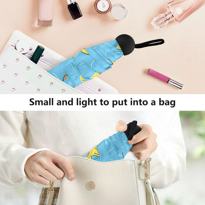 UV Sun Umbrella Compact Folding Travel Umbrella for 99% UV Protection Windproof Rainproof Small Light Fashion Parasol for Men Women