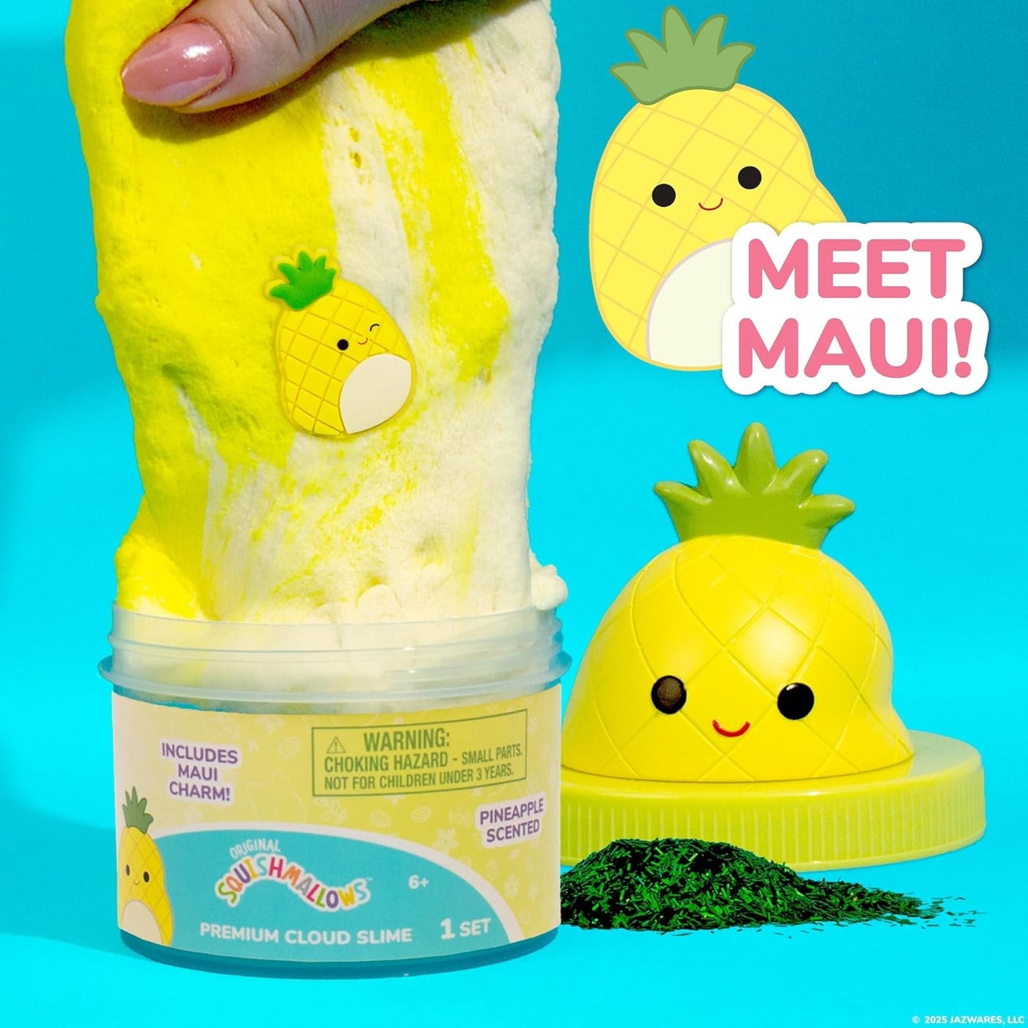 Original Maui Premium Cloud Slime - Limited Release, Pineapple Scent, 8 oz. Jar