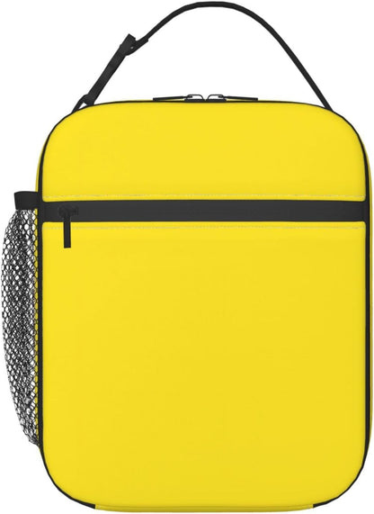 Yellow Lunch Box for Women Men Reusable Insulated Portable Lunch Bag Cooler Thermal Leakproof Tote Lunchbox for Adults Office Work Picnic Travel