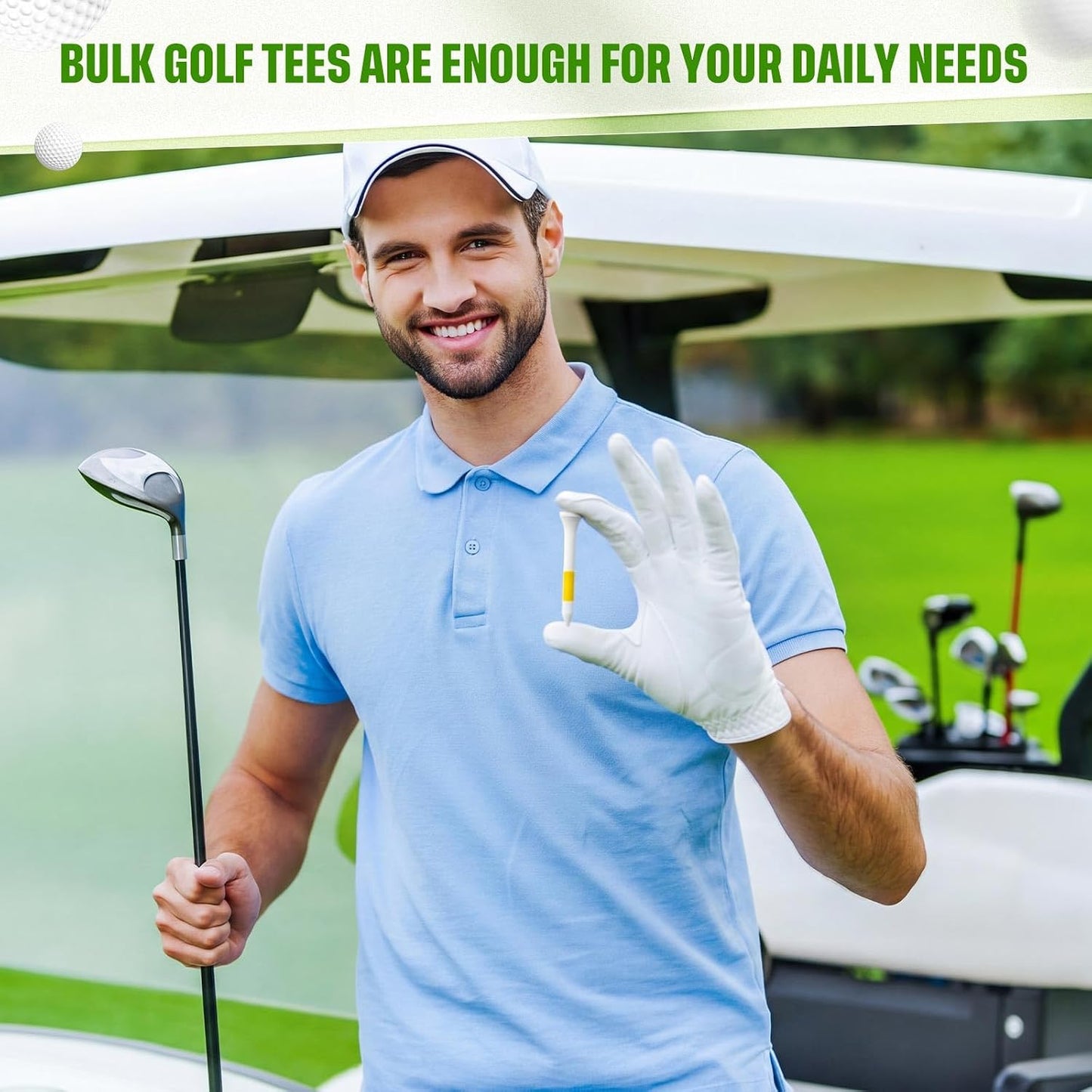 Golf Tees Bulk Wood | Wooden Bamboo, for Men Balls Accessories