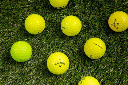 Recycled & Used Callaway Golf Balls - Colored, Yellow - Good Condition - Great for Women & Men - Bulk