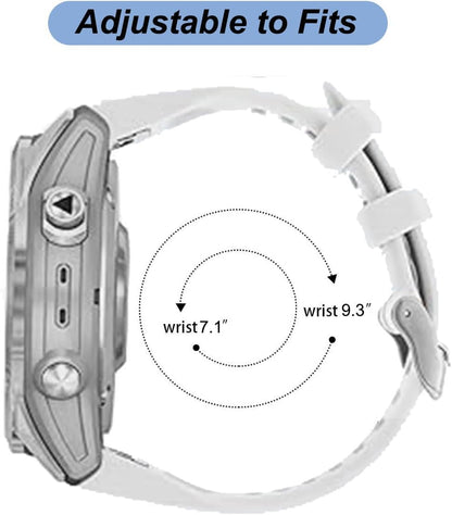 Watch Band for Garmin Fenix 6/Fenix 7/Fenix 8 (47mm)/Fenix 5/Fenix E (47MM), 22mm Silicone Watch Bands Quick Fit Strap for Garmin Smartwatch