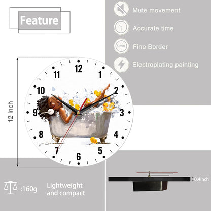 Wall Clocks,Lemon Yellow Fruits 10 Inch Wall Clock,Summer Small Battery Operated Wall Clocks Decorative for Kitchen/Living Room/Bedroom/Bathroom/Dining Room