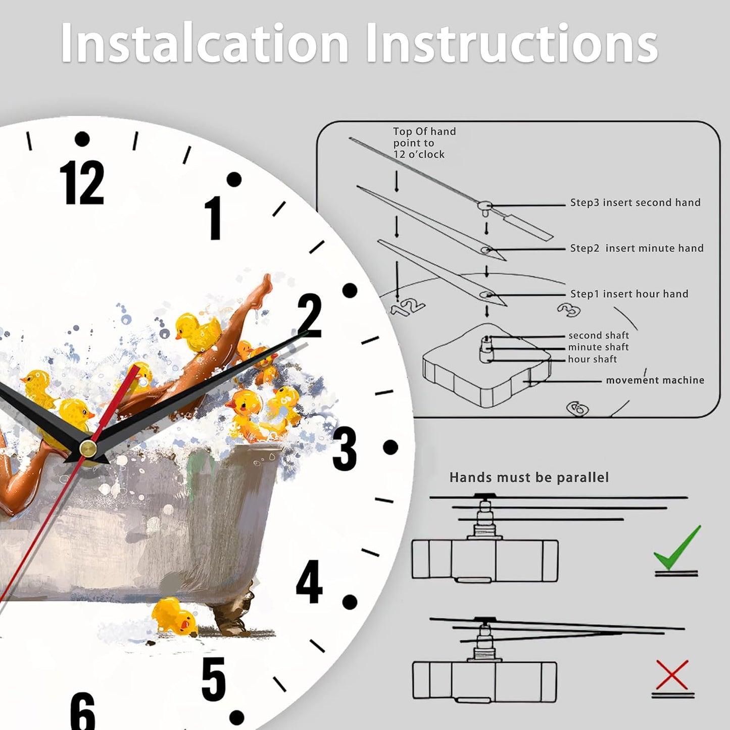 Wall Clocks,Lemon Yellow Fruits 10 Inch Wall Clock,Summer Small Battery Operated Wall Clocks Decorative for Kitchen/Living Room/Bedroom/Bathroom/Dining Room