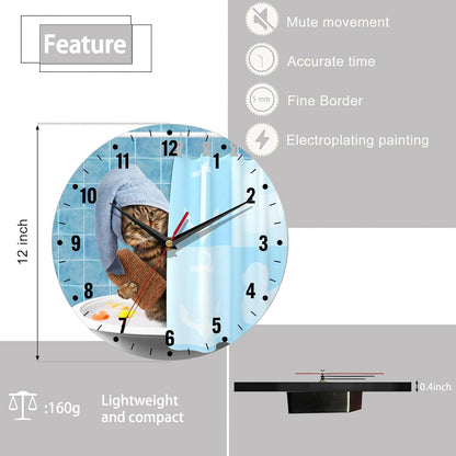 Wall Clocks,Lemon Yellow Fruits 10 Inch Wall Clock,Summer Small Battery Operated Wall Clocks Decorative for Kitchen/Living Room/Bedroom/Bathroom/Dining Room