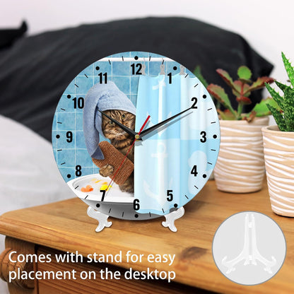 Wall Clocks,Lemon Yellow Fruits 10 Inch Wall Clock,Summer Small Battery Operated Wall Clocks Decorative for Kitchen/Living Room/Bedroom/Bathroom/Dining Room