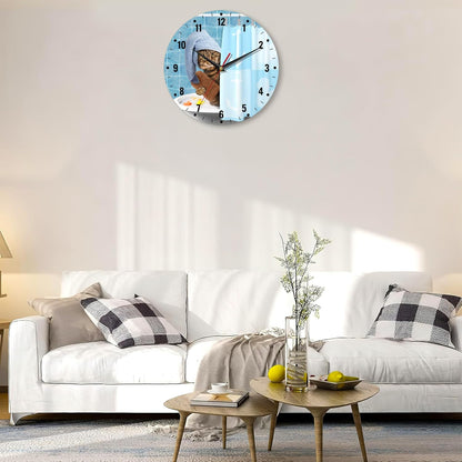 Wall Clocks,Lemon Yellow Fruits 10 Inch Wall Clock,Summer Small Battery Operated Wall Clocks Decorative for Kitchen/Living Room/Bedroom/Bathroom/Dining Room