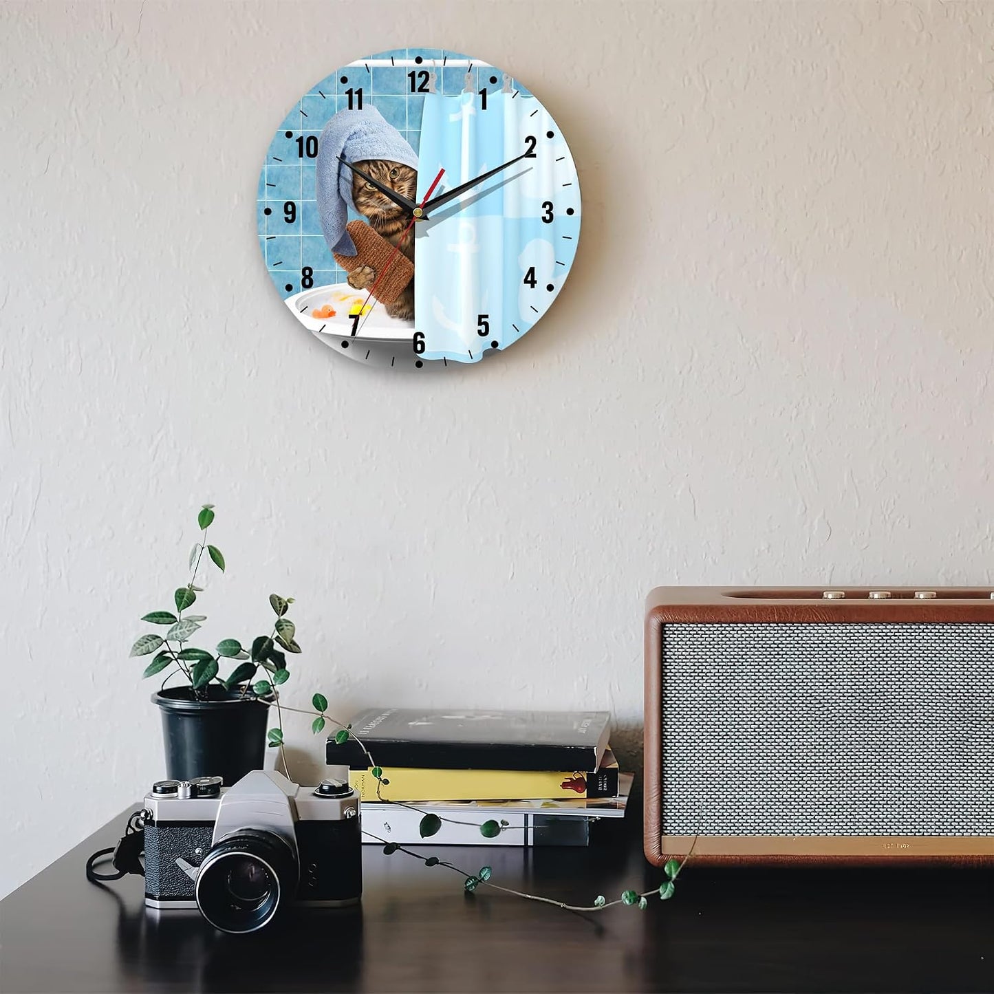 Wall Clocks,Lemon Yellow Fruits 10 Inch Wall Clock,Summer Small Battery Operated Wall Clocks Decorative for Kitchen/Living Room/Bedroom/Bathroom/Dining Room