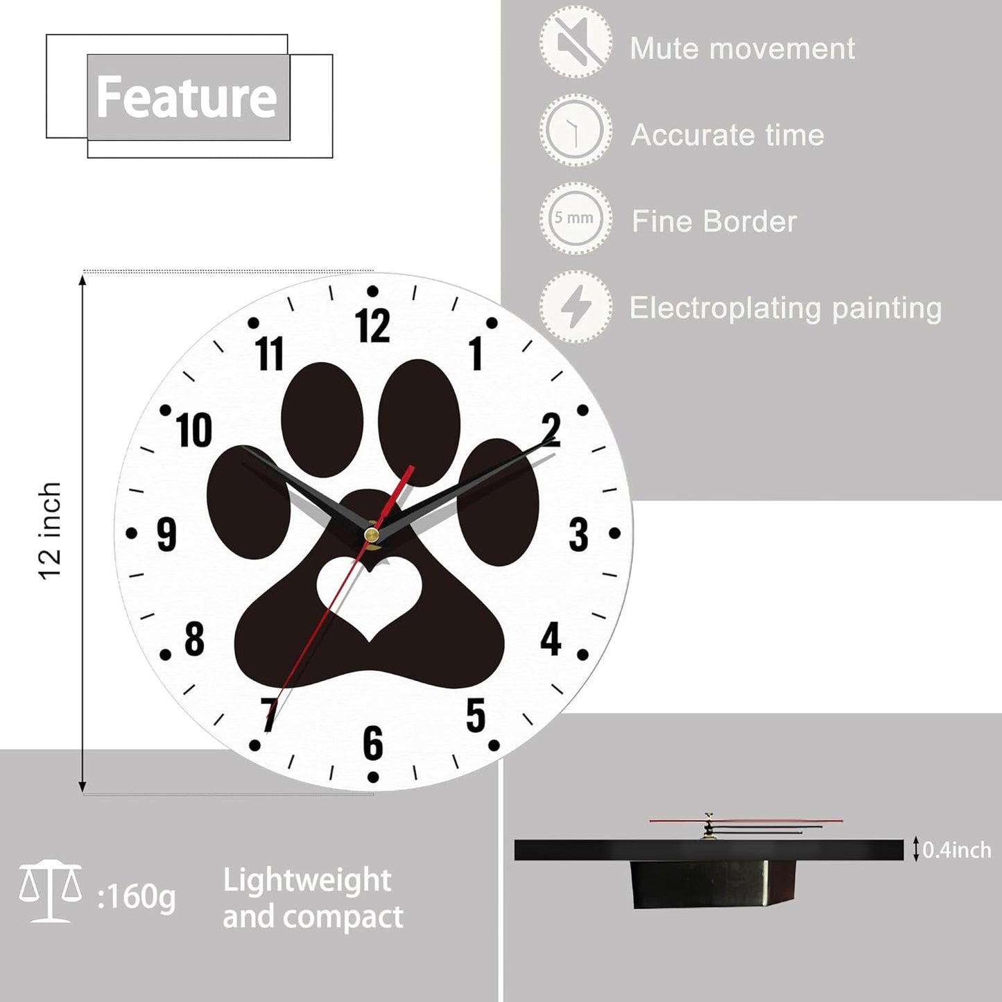 Wall Clocks,Lemon Yellow Fruits 10 Inch Wall Clock,Summer Small Battery Operated Wall Clocks Decorative for Kitchen/Living Room/Bedroom/Bathroom/Dining Room