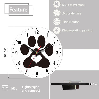 Wall Clocks,Lemon Yellow Fruits 10 Inch Wall Clock,Summer Small Battery Operated Wall Clocks Decorative for Kitchen/Living Room/Bedroom/Bathroom/Dining Room