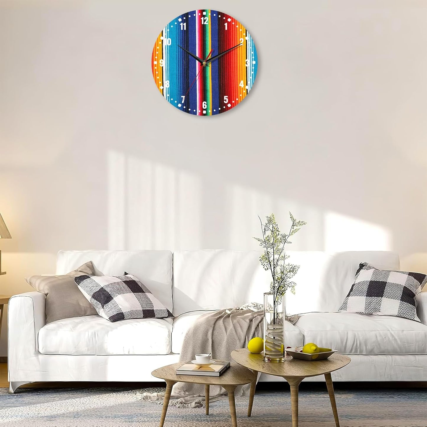 Wall Clocks,Lemon Yellow Fruits 10 Inch Wall Clock,Summer Small Battery Operated Wall Clocks Decorative for Kitchen/Living Room/Bedroom/Bathroom/Dining Room