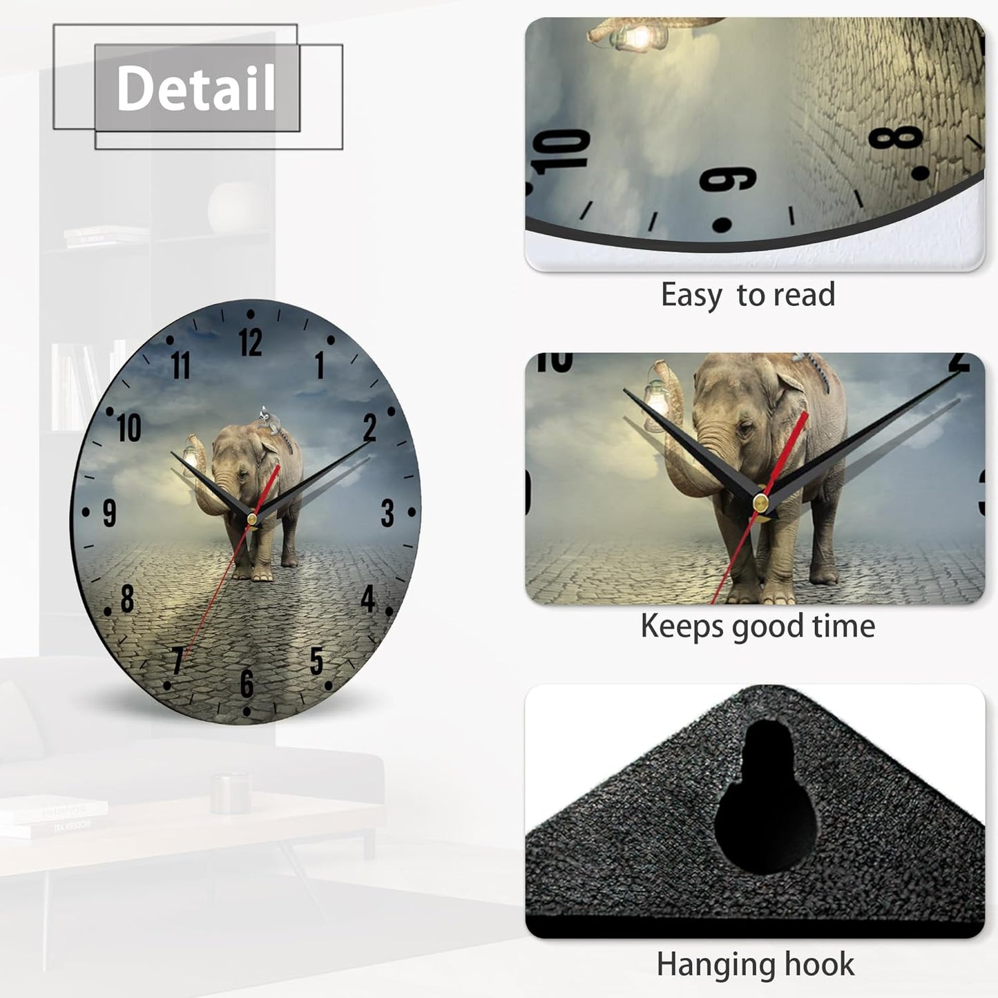 Wall Clocks,Lemon Yellow Fruits 10 Inch Wall Clock,Summer Small Battery Operated Wall Clocks Decorative for Kitchen/Living Room/Bedroom/Bathroom/Dining Room