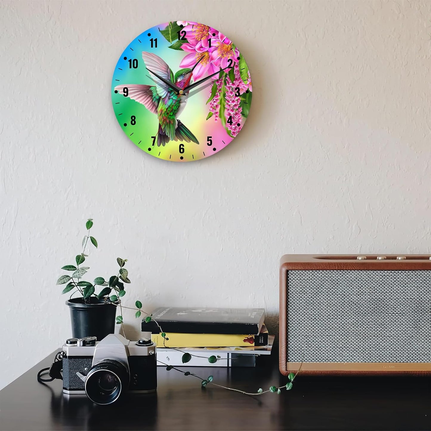 Wall Clocks,Lemon Yellow Fruits 10 Inch Wall Clock,Summer Small Battery Operated Wall Clocks Decorative for Kitchen/Living Room/Bedroom/Bathroom/Dining Room