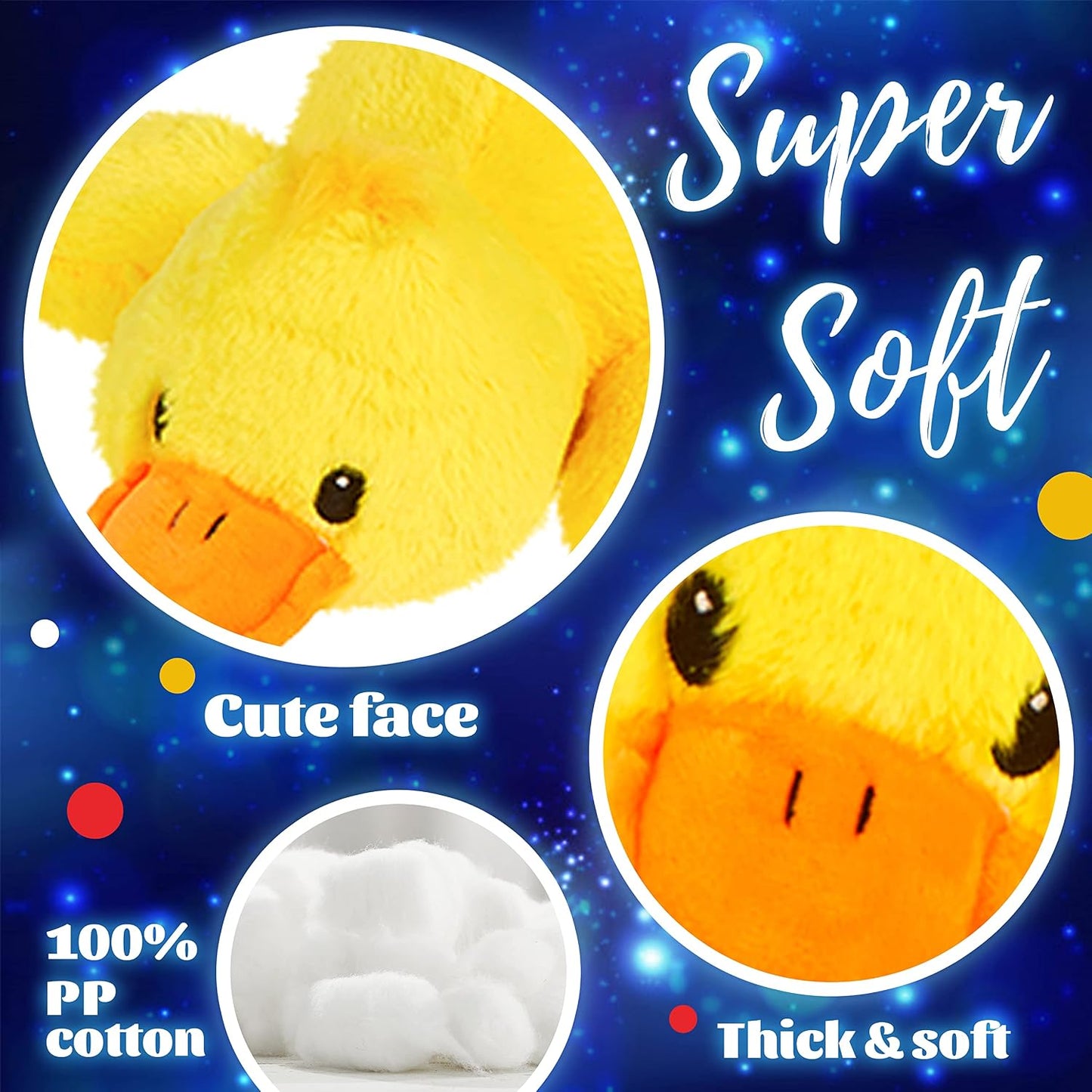 12" Musical Light Up Yellow Duck Stuffed Animal LED Glowing | Singing Soft Plush Lullaby Holiday Day Birthday Children Gifts Toddler Kids Toy Night