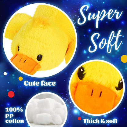 12" Musical Light Up Yellow Duck Stuffed Animal LED Glowing | Singing Soft Plush Lullaby Holiday Day Birthday Children Gifts Toddler Kids Toy Night