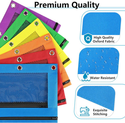 Adorable Zipper Pencil Pouch, Cute Zipper Pouch for 3-ring Binders, Sturdy Binder Pouch with Smooth Zippers, Perfect for Students & Back to School, Portable Pencil Bag, Yellow
