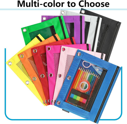 Adorable Zipper Pencil Pouch, Cute Zipper Pouch for 3-ring Binders, Sturdy Binder Pouch with Smooth Zippers, Perfect for Students & Back to School, Portable Pencil Bag, Yellow