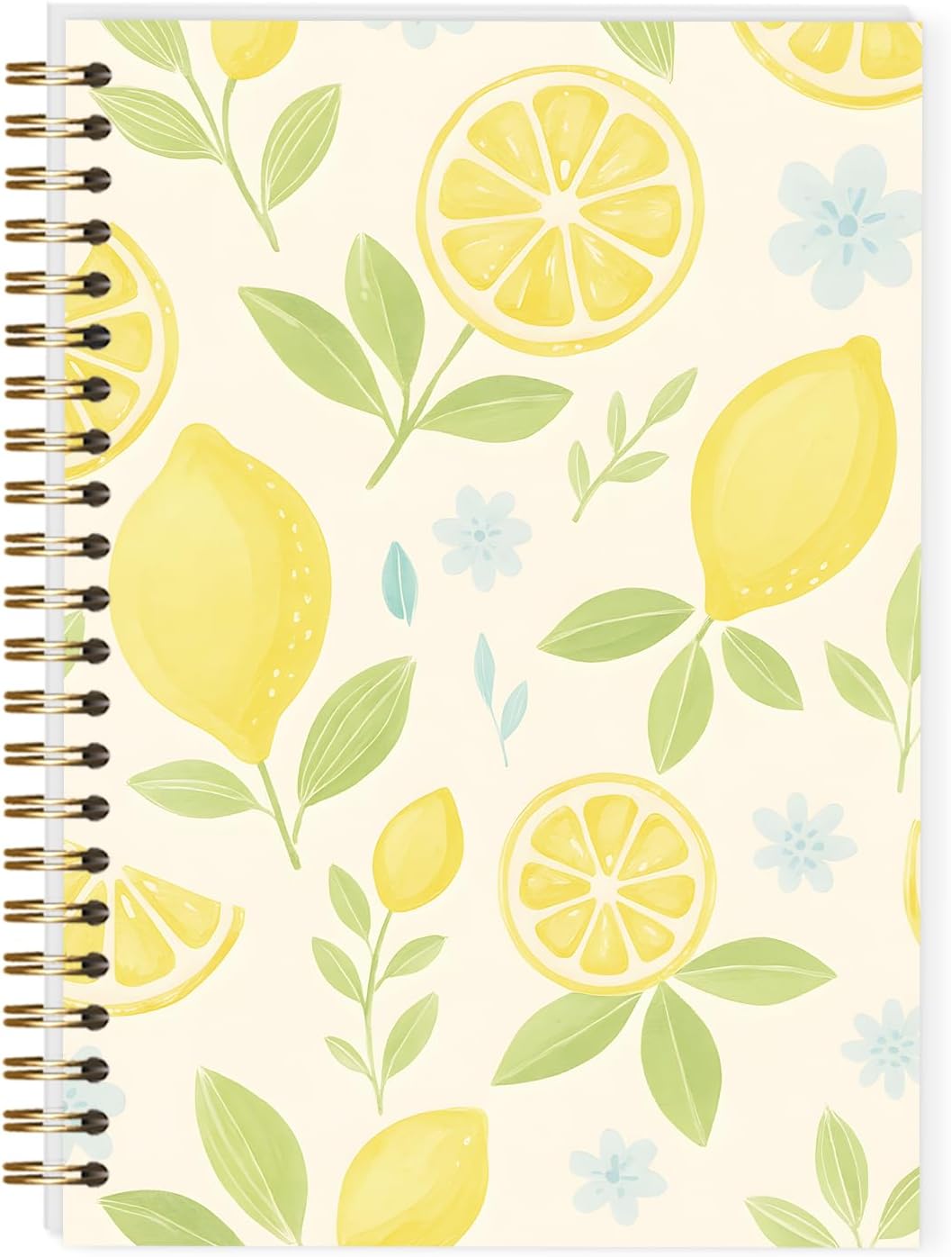 Lemons Women'S Spiral Diary, Beautiful Hardcover Lined Notebook, Suitable For Work And Note Taking, Beautiful And Cute Writing Diary,5.5x8.3 inches - A17