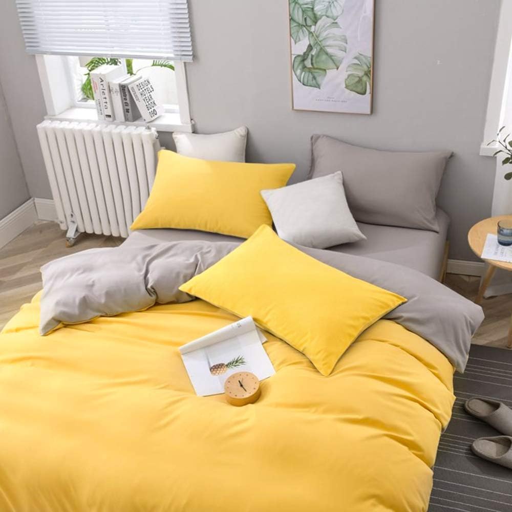 King Pillow Cases Set of 2, Soft Microfiber Pillow Covers with Envelope Closure, Wrinkle, Fade and Stain Resistant Pillowcases, 20x36, Yellow