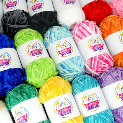 100g Velvet Chenille Yarn for Crocheting,Yellow Fluffy Velvet Plush Yarn Thick Soft Chunky Chenille Yarn Baby Blanket Yarn for Crocheting Knitting Beginners（Yellow）
