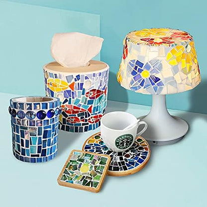 1.1lb Irregular Crystal Mosaic Tiles,Small Mosaic Tile DIY Hobbies Children Handmade Crystal Craft for Crafts Bulk DIY Picture Frames Handmade Jewelry Coaster (Gold Series)