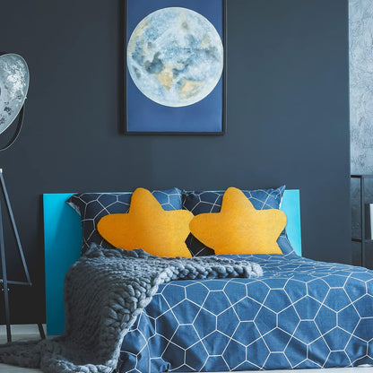 2 Pcs 15.7 Inch Yellow Star Pillow Decorative Throw Pillow Cute Plush Star Pillows Aesthetic 3D Throw Stuffed Cushion Decorative Room Decor for Bedroom Sofa Chair