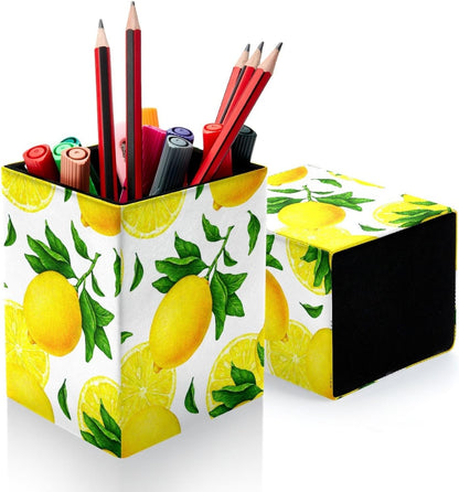 Pen Holder For Your Desk, Pencil Holder Organizes All Pens, Fruit Citrus Yellow Lemon Pen Cup For Your Office Decor