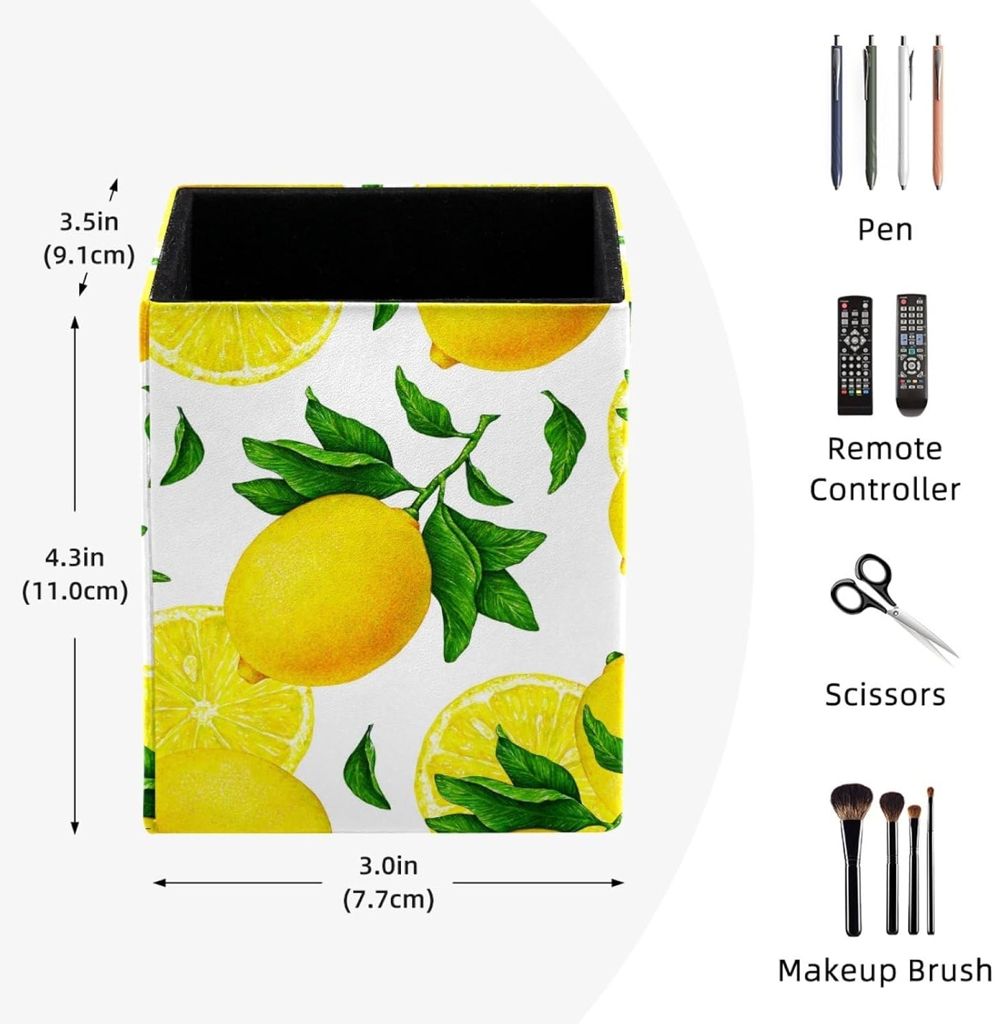 Pen Holder For Your Desk, Pencil Holder Organizes All Pens, Fruit Citrus Yellow Lemon Pen Cup For Your Office Decor