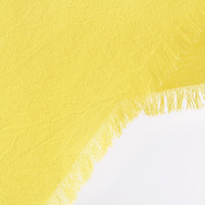 6 Pack Lemon Yellow Cotton Linen Napkins with Fringe Summer Cloth Napkins Set of 6 Boho Handmade Dinner Napkins Bulk for Wedding Bridal Baby Shower Parties, 17 x 17 Inches