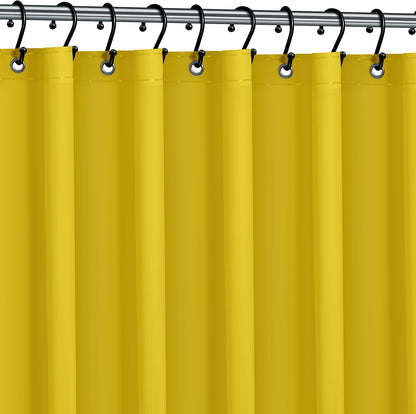 No Smell Shower Curtain Liner 72x72 Yellow - PEVA Plastic Shower Curtain for Bathroom, PVC-Free Waterproof Yellow Shower Liner with Metal Grommets and Magnet-Weighted Bottom Hem - Washable Liner