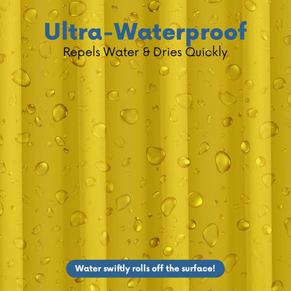 No Smell Shower Curtain Liner 72x72 Yellow - PEVA Plastic Shower Curtain for Bathroom, PVC-Free Waterproof Yellow Shower Liner with Metal Grommets and Magnet-Weighted Bottom Hem - Washable Liner