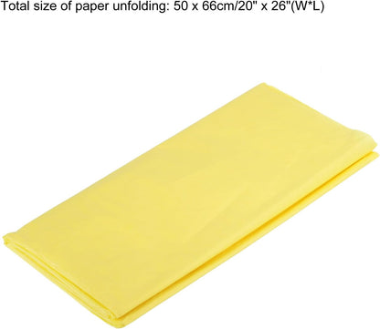 20 Sheets Large Gift Wrap Tissue Paper Pastel Bulk Lemon Yellow 20 x 26 inch for Gift Bags Wrapping, Wedding, Party, Favor Decor, DIY Crafts