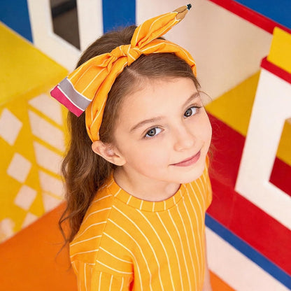 Back to School Headband Pencil Hairband for Women Teachers Cute Yellow Pencil Bow Knotted Headband, Non-slip Fabric Headpiece for First Day of School, Party, Cosplay, Student Costume Hair Accessories