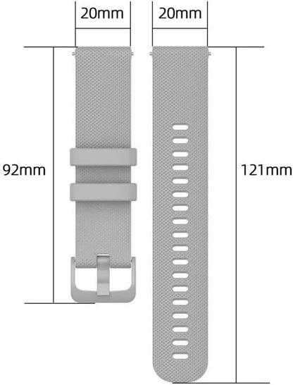16mm-20mm silicone Replacement watch band with Quick Release for Smart watch and id Bracelets (Just band)