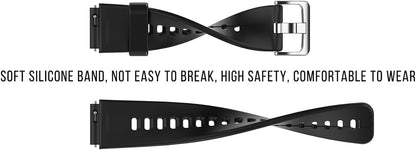 16mm-20mm silicone Replacement watch band with Quick Release for Smart watch and id Bracelets (Just band)