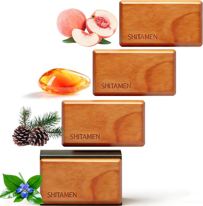 Wood Car Air Freshener for Visor Clip - Wood Air Freshener - Car Odor Eliminator -Variety Scent Refill, Vehicle Scent Diffuser for Cabin, Truck & SUV - 4 Pack -CLIP INCLUDED (4 Scent)