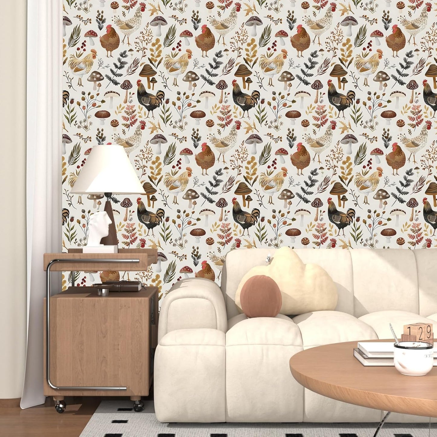 Vintage Bird Leaf Floral Wallpaper Peel and Stick 17.5" x 118",Blue | Self Adhesive/Removable/Waterproof/Thick Vinyl Contact Paper for Bathroom Bedroom Shelf Cabinet Drawer,Prepasted,Easy Peel