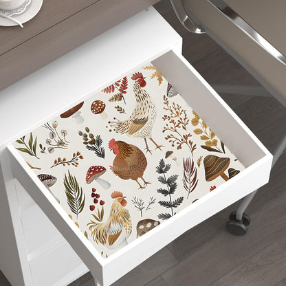 Vintage Bird Leaf Floral Wallpaper Peel and Stick 17.5" x 118",Blue | Self Adhesive/Removable/Waterproof/Thick Vinyl Contact Paper for Bathroom Bedroom Shelf Cabinet Drawer,Prepasted,Easy Peel