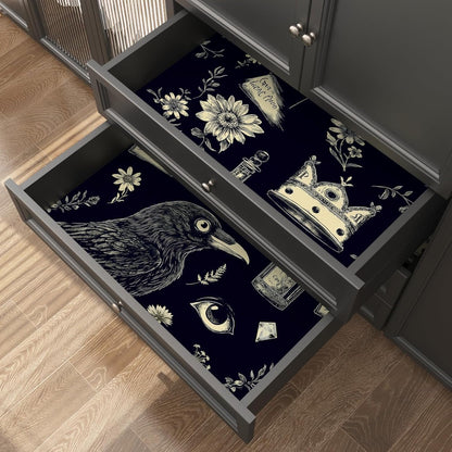 Vintage Bird Leaf Floral Wallpaper Peel and Stick 17.5" x 118",Blue | Self Adhesive/Removable/Waterproof/Thick Vinyl Contact Paper for Bathroom Bedroom Shelf Cabinet Drawer,Prepasted,Easy Peel