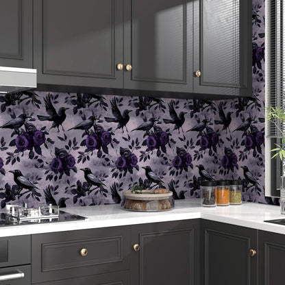 Vintage Bird Leaf Floral Wallpaper Peel and Stick 17.5" x 118",Blue | Self Adhesive/Removable/Waterproof/Thick Vinyl Contact Paper for Bathroom Bedroom Shelf Cabinet Drawer,Prepasted,Easy Peel