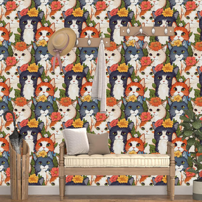 Vintage Bird Leaf Floral Wallpaper Peel and Stick 17.5" x 118",Blue | Self Adhesive/Removable/Waterproof/Thick Vinyl Contact Paper for Bathroom Bedroom Shelf Cabinet Drawer,Prepasted,Easy Peel
