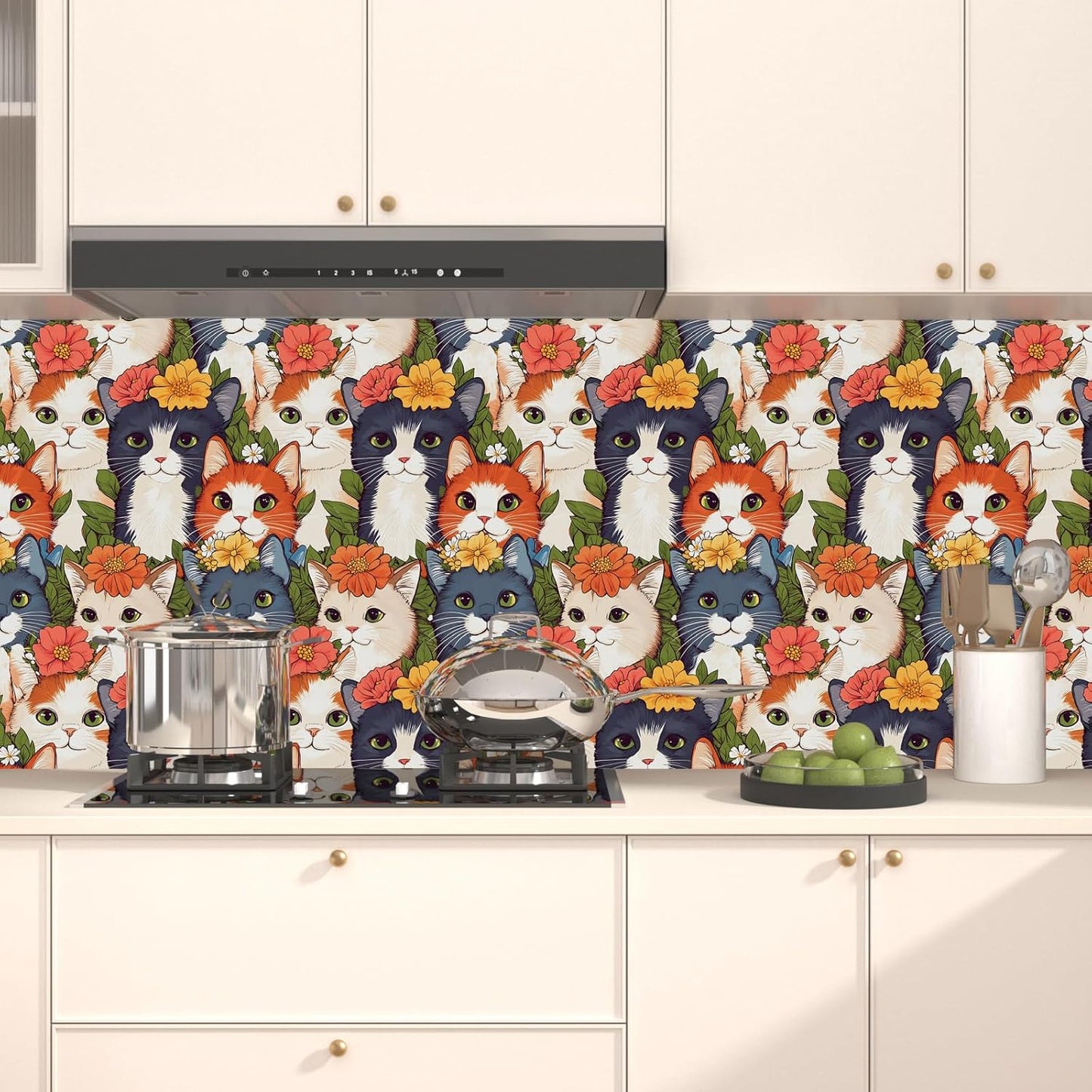 Vintage Bird Leaf Floral Wallpaper Peel and Stick 17.5" x 118",Blue | Self Adhesive/Removable/Waterproof/Thick Vinyl Contact Paper for Bathroom Bedroom Shelf Cabinet Drawer,Prepasted,Easy Peel
