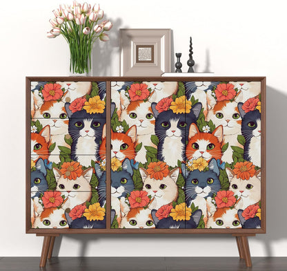 Vintage Bird Leaf Floral Wallpaper Peel and Stick 17.5" x 118",Blue | Self Adhesive/Removable/Waterproof/Thick Vinyl Contact Paper for Bathroom Bedroom Shelf Cabinet Drawer,Prepasted,Easy Peel