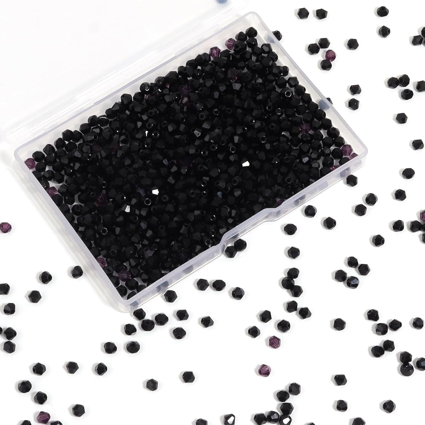 1000Pcs 4mm Faceted Crystal Glass Bicone Beads Loose Bead for DIY Bracelet Necklace Earring Keychain Jewelry Making,Yellow AB