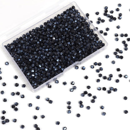 1000Pcs 4mm Faceted Crystal Glass Bicone Beads Loose Bead for DIY Bracelet Necklace Earring Keychain Jewelry Making,Yellow AB