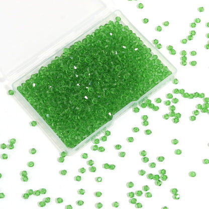 1000Pcs 4mm Faceted Crystal Glass Bicone Beads Loose Bead for DIY Bracelet Necklace Earring Keychain Jewelry Making,Yellow AB