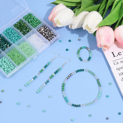 1000Pcs 4mm Faceted Crystal Glass Bicone Beads Loose Bead for DIY Bracelet Necklace Earring Keychain Jewelry Making,Yellow AB