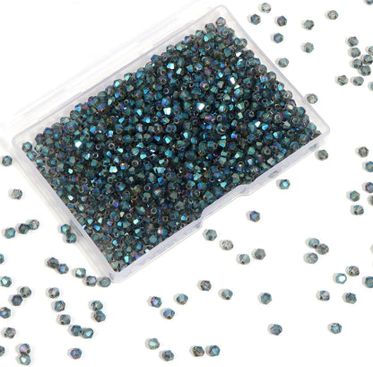 1000Pcs 4mm Faceted Crystal Glass Bicone Beads Loose Bead for DIY Bracelet Necklace Earring Keychain Jewelry Making,Yellow AB