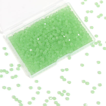 1000Pcs 4mm Faceted Crystal Glass Bicone Beads Loose Bead for DIY Bracelet Necklace Earring Keychain Jewelry Making,Yellow AB
