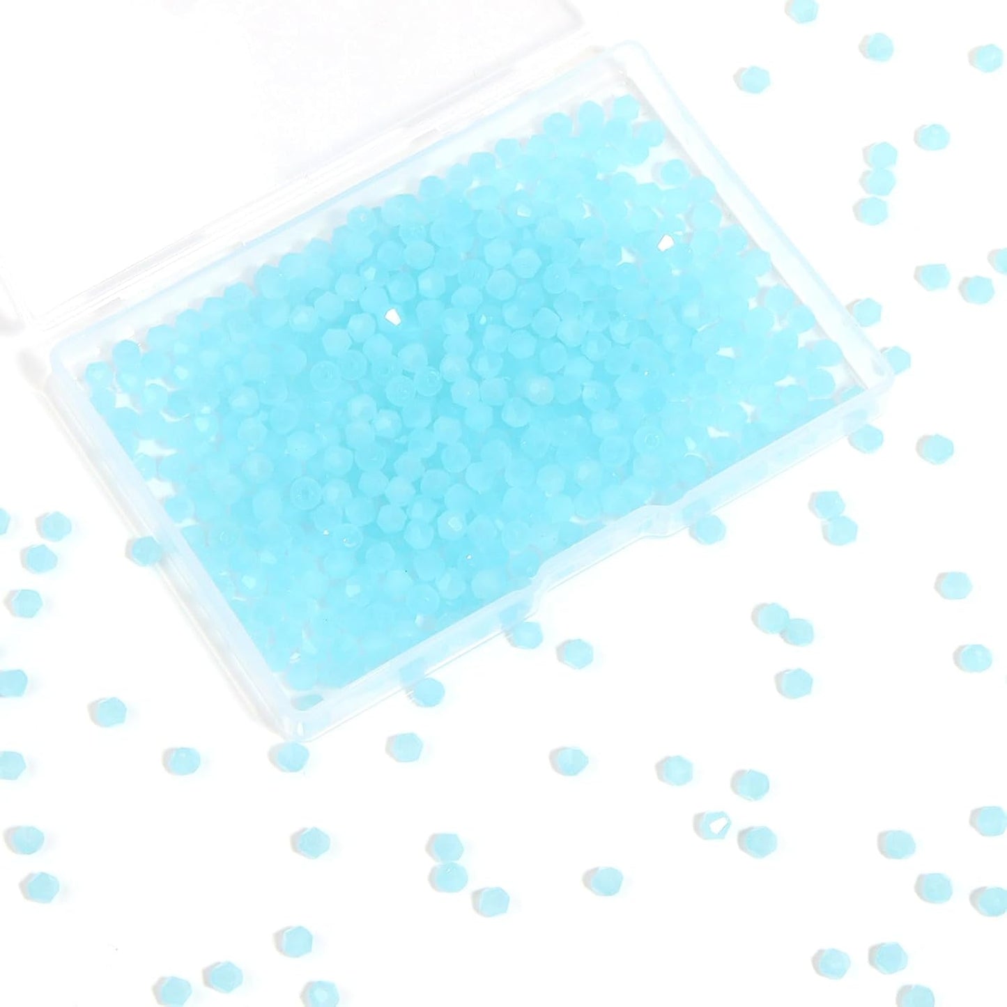 1000Pcs 4mm Faceted Crystal Glass Bicone Beads Loose Bead for DIY Bracelet Necklace Earring Keychain Jewelry Making,Yellow AB